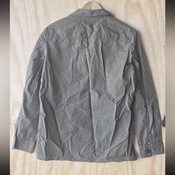 Zara Man Light Weight Jacket Sz Medium Green Button Up Casual Pockets - Picture 9 of 9